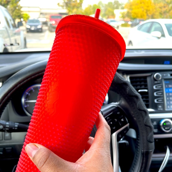 Starbucks red studded cup
